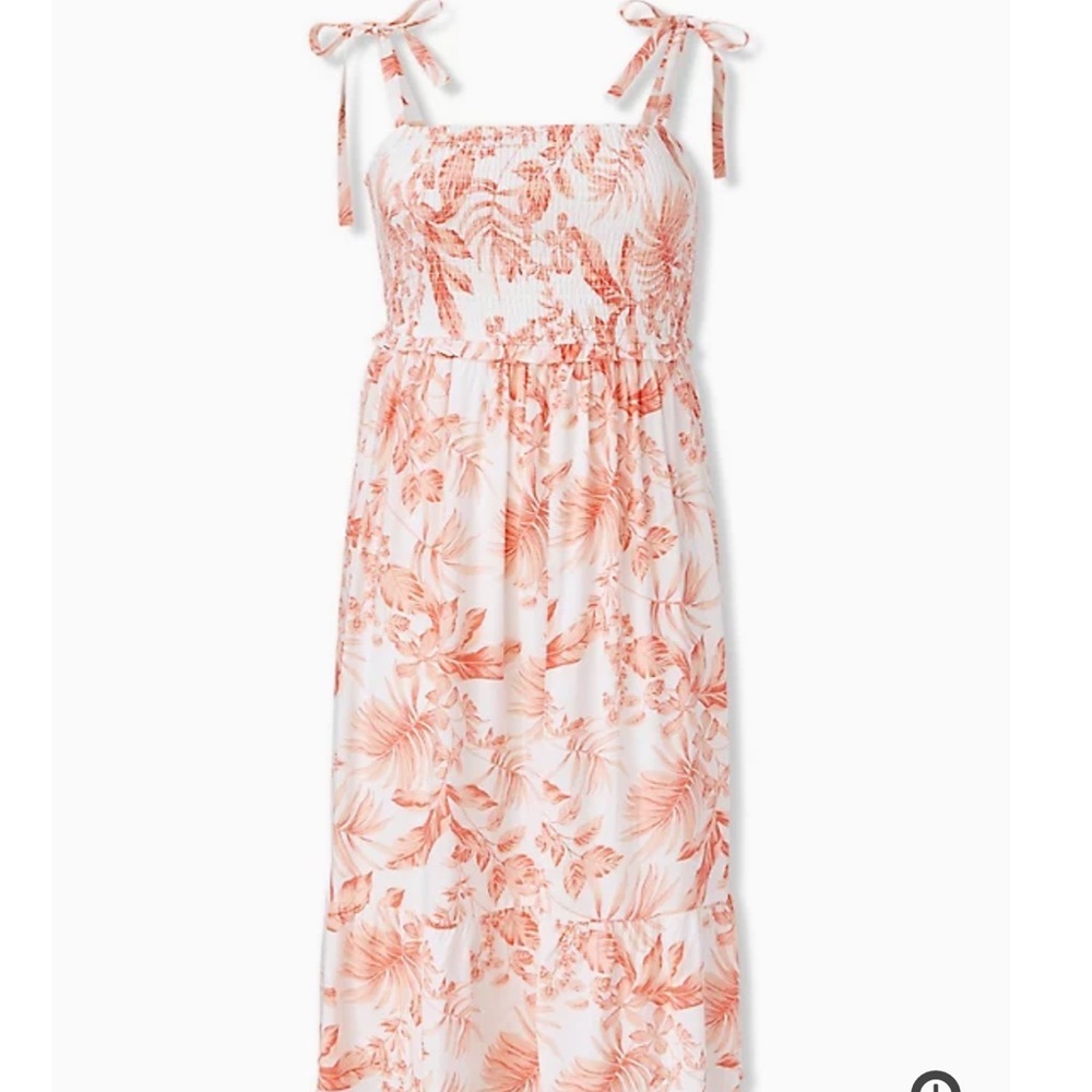Torrid Floral Challis Smocked Midi Dress